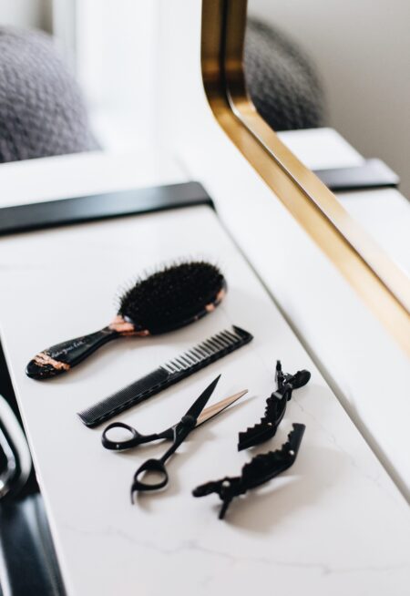 Brush, comb and scissors